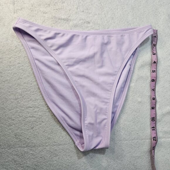 Wild Fable High Waist Purple High Cut Bikini Bottom Sz M Lilac - Picture 3 of 4